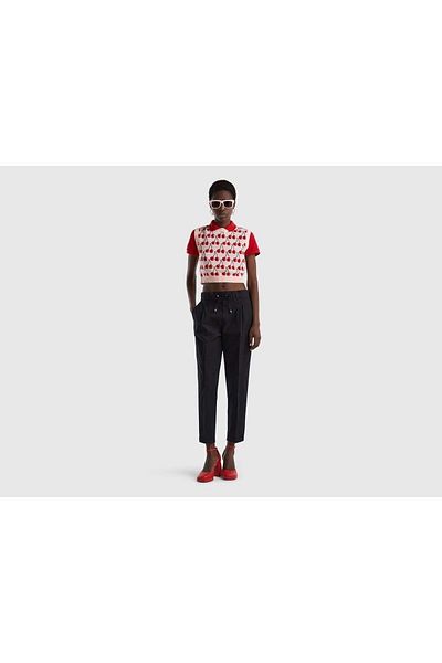 United Colors of Benetton Kadın Siyah Jogger Pantolon