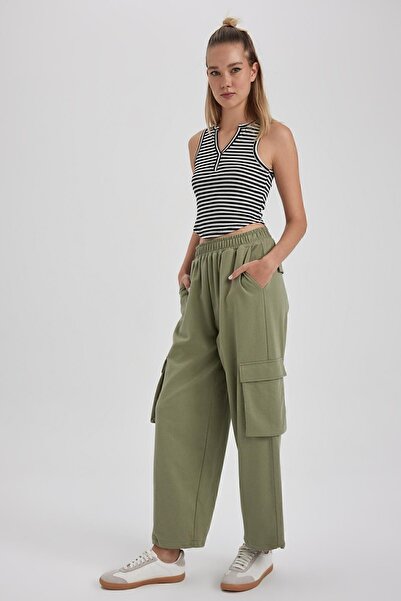 DeFacto Coool Jogger Ince Kumaş Kargo Cepli Eşofman Altı A7458ax23sm