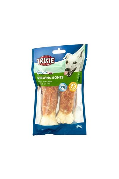 Trixie Denta Fun Chicken Chewing Bones for Dogs (Pack Of 2), 60g