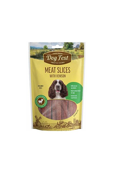 Dog Fest شرائح لحم الغزال للكلاب البالغة، 90 جرام