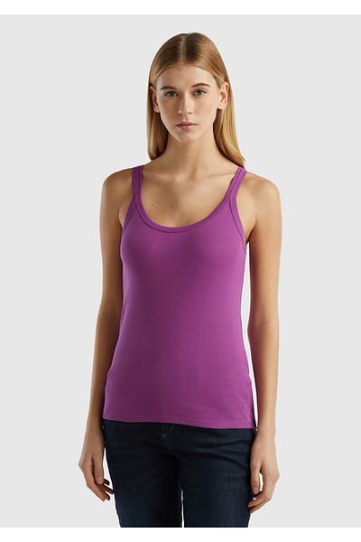 United Colors of Benetton Women's Purple 100% Cotton Basic Undershirt