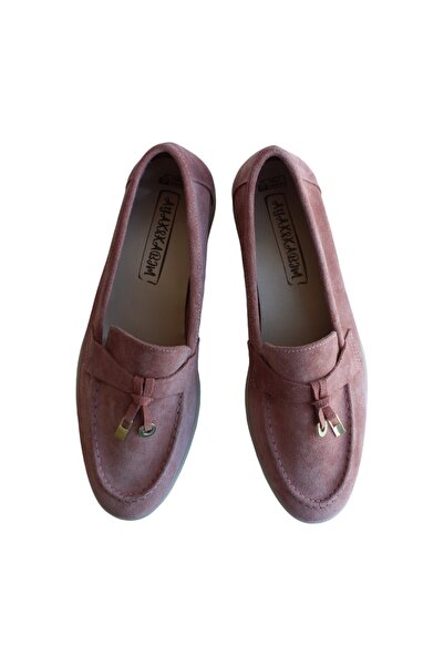 aayak&kabımofficial Hakiki Deri Pudra Süet Günlük Kadın Ayakkabı