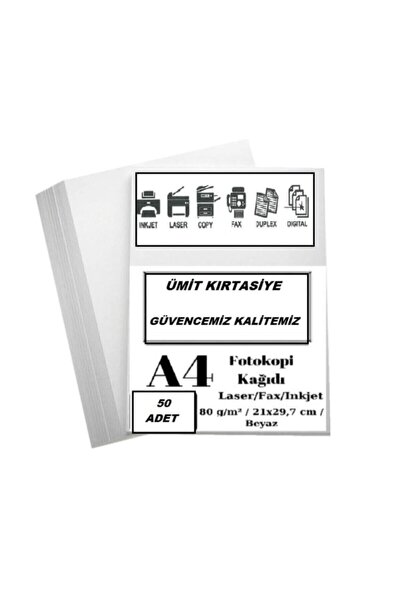 Ümit Kırtasiye Ezg A4 Fotokopi Kağıdı 50'li Paket 80 gr