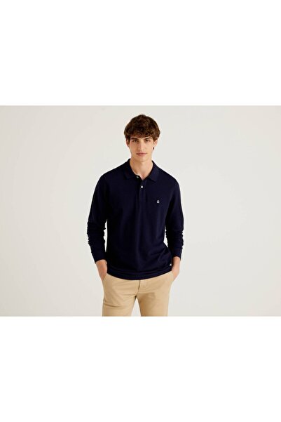 United Colors of Benetton Tricou polo cu mânecă lungă Benetton