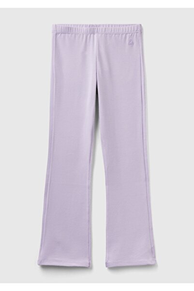United Colors of Benetton Κοριτσίστικο κολάν καμπάνα με λογότυπο λιλά