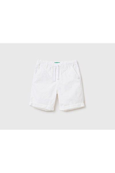 United Colors of Benetton Λευκό λογότυπο τσέπης για αγόρια Chino βερμούδα