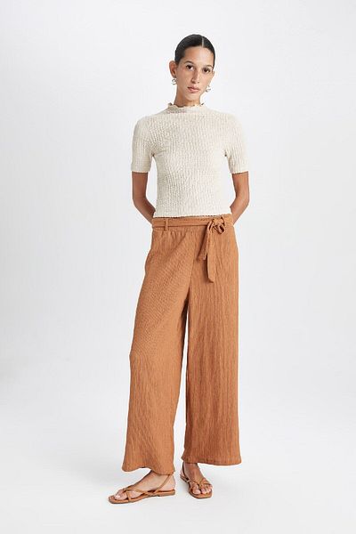 DeFacto Wide Leg Wrap Culotte Capri - D2175AX24SM