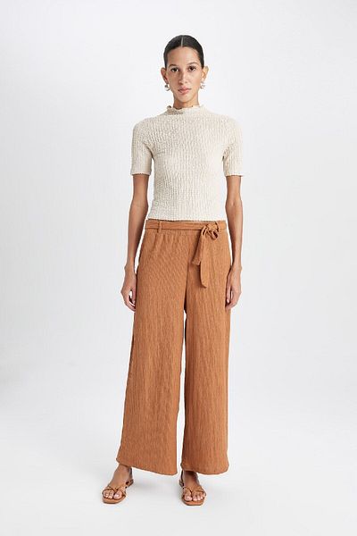 DeFacto Wide Leg Wrap Culotte Capri - D2175AX24SM