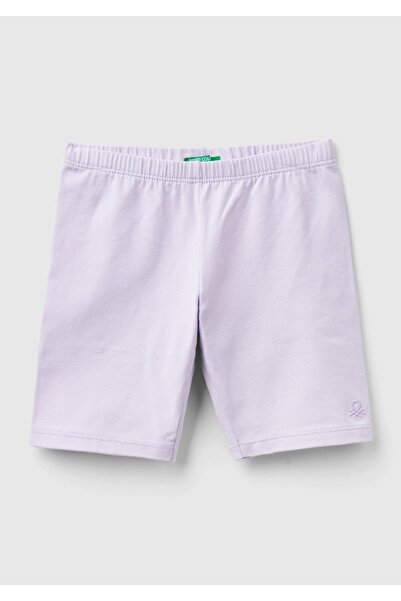 United Colors of Benetton Colanți motociclist pentru fete cu logo liliac