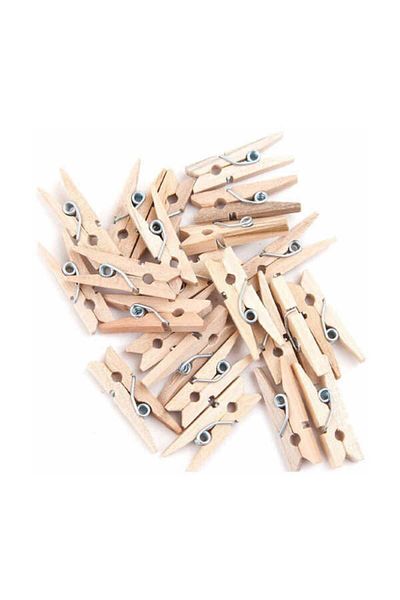 Puti 4674 Small Wooden Peg Natural 24 Pack