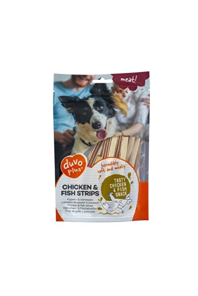Duvo وجبة خفيفة للكلاب من شرائح الدجاج والسمك، 80 جرام