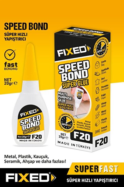 FIXED Speed Bond Japon Yapıştırıcısı 20 Gr. Kumaş, Deri, Ayakkabı, Ahşap, Metal Vb. Yapıştırıcı