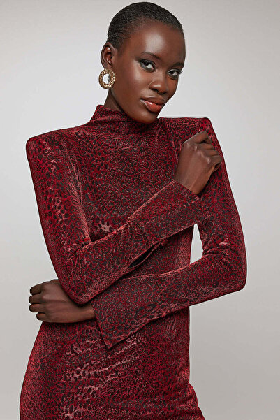 Bianco e Nero MARTA KIRMIZI ELBİSE