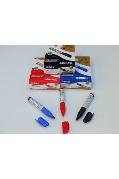 Mikro Cartridge Wooden Pen Set of 3 Blue - Black - Red Mr-6019