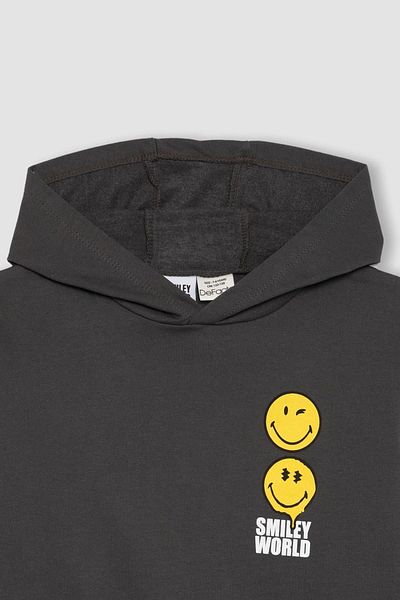 DeFacto Boy's Smileyworld Thick Hooded Sweatshirt - B4317A823Wn