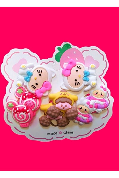 MONİCATİME Set de catarame pentru copii KUROMİ 8 piese - 2 cleme + 6 elastice