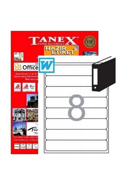 Tanex Αυτοκόλλητο λέιζερ 192x34mm Tw-2108