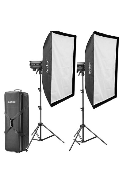 Godox DP600 III V 600W 3'lü Paraflaş Kit (LED Model Lambalı)