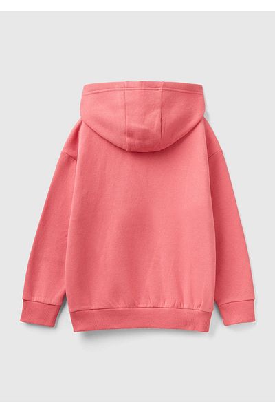 United Colors of Benetton Hanorac brodat cu logo fuchsia pentru baieti