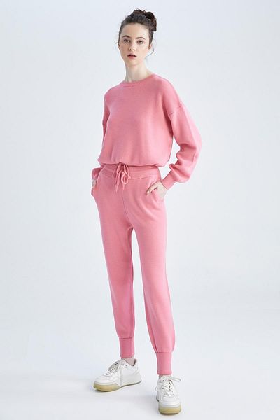 DeFacto Basic Jogger kötöttáru nadrág - zsebekkel, gumírozott derékfűzővel R1701az22au