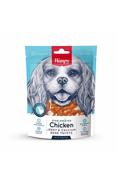 Wanpy Chicken Jerky Bonetwists Dog Treats, 100g