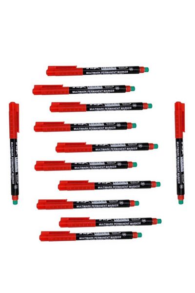 inox Non-Removal Acetate & CD Pen Red S 12 Pack