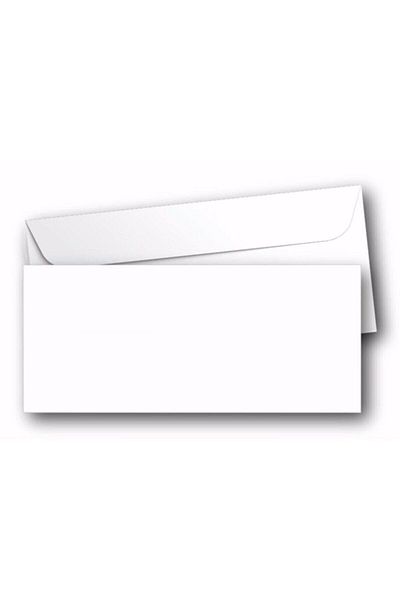 Diplomat White Envelope 50 Pieces 105x240 - 110 Gr