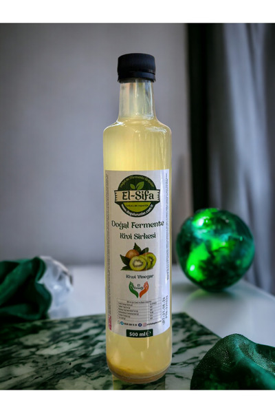 100% Doğal FermenteKivi Sirkesi / Kiwi Vinegar 500ml Cam Şişe
