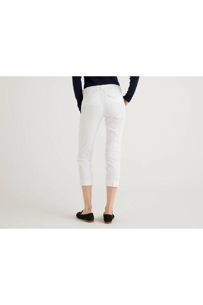 United Colors of Benetton Pantaloni Chino de damă sezonieri albi
