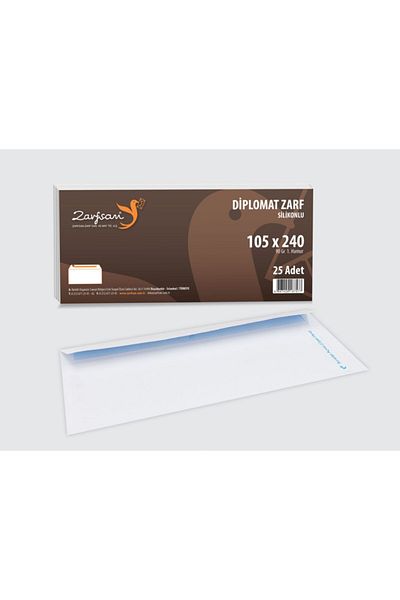 Zarfsan Φάκελος Diplomat Απλό 10,5x24 cm 90 γραμμάρια 25 Τεμάχια