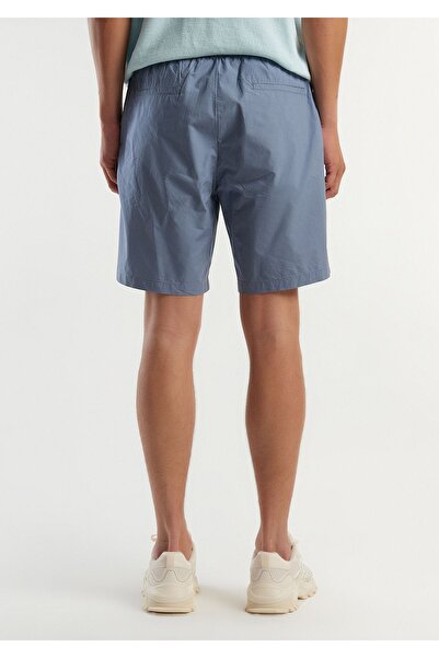 United Colors of Benetton Ανδρικό κοντό σορτς με 4 τσέπες σε γκρι 100% βαμβακερό κορδόνι