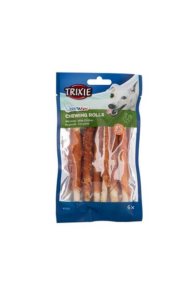 Trixie Denta Fun 6 Chicken Chewing Rolls Dog Chews, 70g