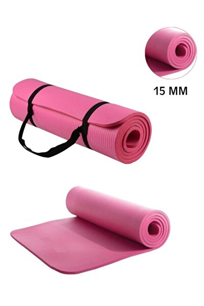 SLİPT 15 mm Konfor Doku Kaymaz Nbr Mat Taşıma Askılı Pilates Egzerisiz Minderi
