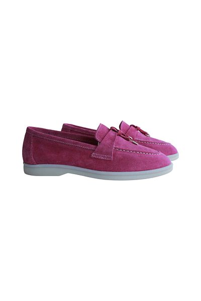 aayak&kabımofficial Fuchsia Suede Genuine Leather Casual Women's Shoes