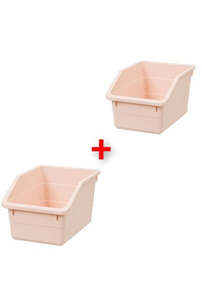 IKEA صندوق منظم من ايكيا مكون من قطعتين - تخزين مفتوح، 19x26x15 سم، بلاستيك، ...