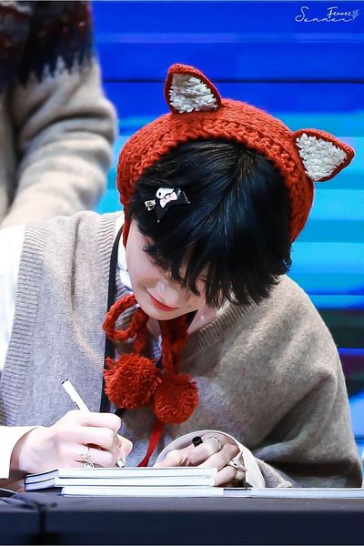 baddin aksesuar Handmade Brick Colored Fox Ears Unisex Hat