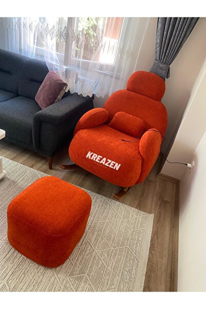 Kreazen Pufyy Sallanır Koltuk (BUKLE TURUNCU)