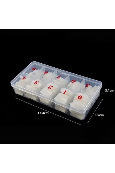 ELLEA NAIL 500'lü Protez Tırnak Tipsi Kemik Renk Numaralı