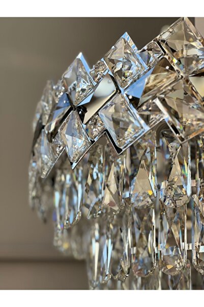 Led 50 CM KRİSTAL LÜX SALON AVİZESİ