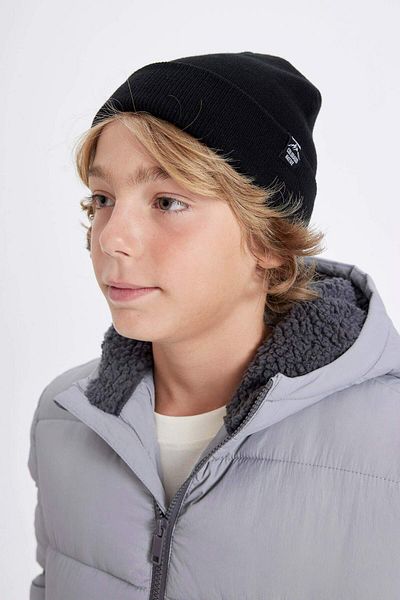 DeFacto Boy's Woven Label Knitwear Beanie V1853A624Wn