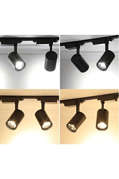 Genel Markalar 30w 6 Adet 2mt Raylı Tam Takım Ray Spot Lamba Tavan Armatürü