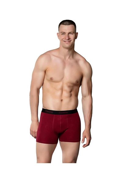 GÜMÜŞ 3-Piece Claret Red Men's Boxers