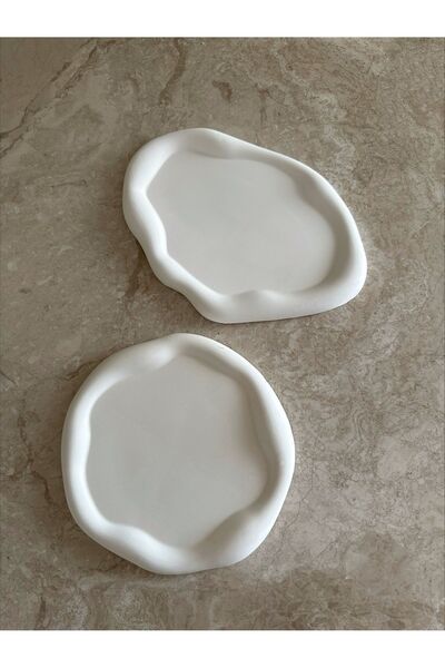 Bautinq Store Στρογγυλό και οβάλ διακοσμητικό πιάτο 2 τεμαχίων / δίσκος από σ...