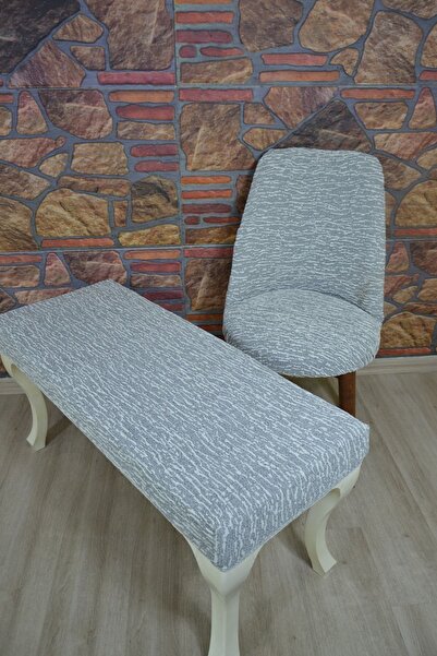 kılıfteks Sandalye Takımı 4 Adet Sanandalye 1 Adet Sırtsız Puf