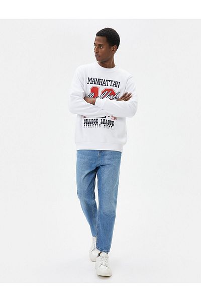 Koton Helle Indigo-Jeans für Herren 4WAM40404ND