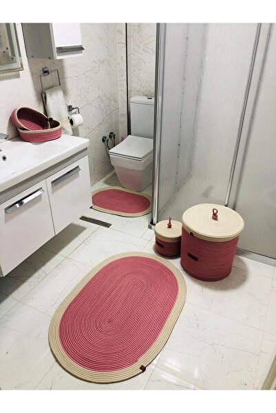 JÜTEX HOME Set de baie din 6 piese din răchită iută