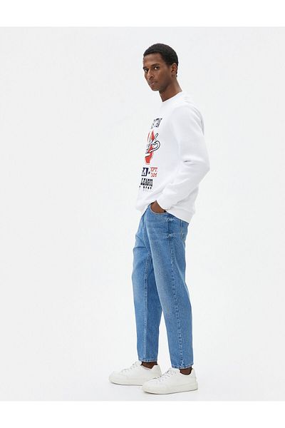 Koton Helle Indigo-Jeans für Herren 4WAM40404ND