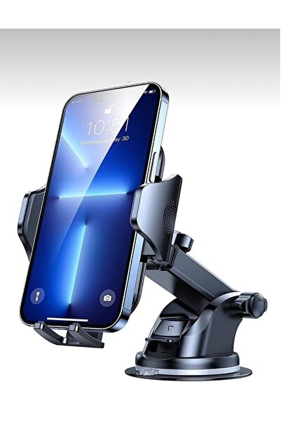 ÖZ Tüm Araçlara Uyumlu Otomatik Klipsli Araba Telefon Tutacağı Vakumlu Yüksek...