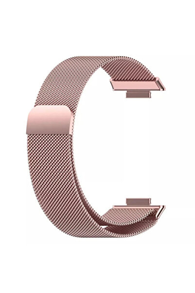 mimtec Huawei Watch Fit 2 Uyumlu Kordon Hasır Metal Örgü Milano Mıknatıslı Kordon Kayış