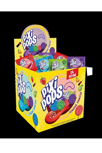 pixi Fruit Flavored Pops Candy - Tongue Coloring, 150 Pieces